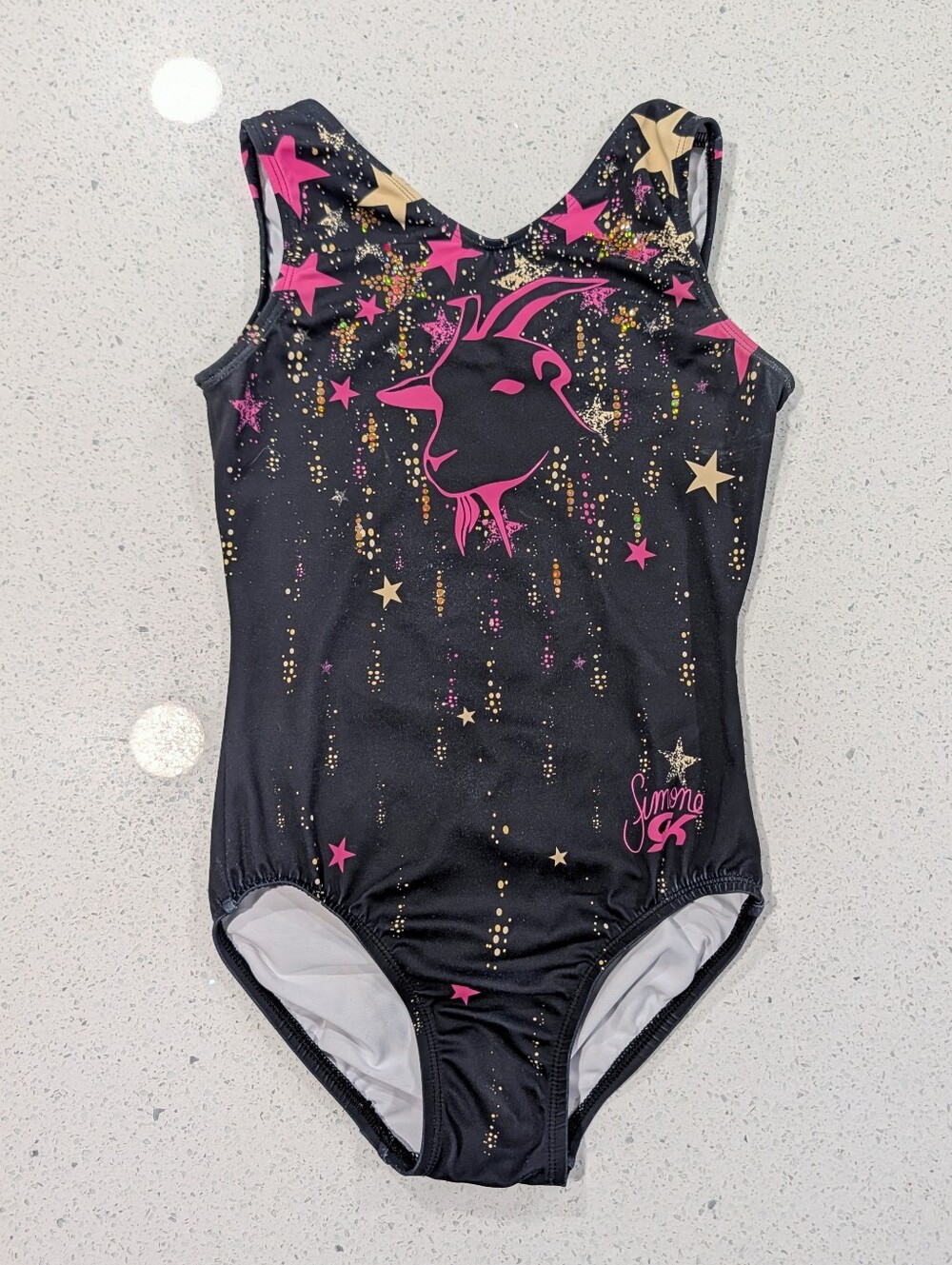 RARE SIMONE BILES Olympic GK ELITE CL Large gymnastics dance leotard GOAT TOUR